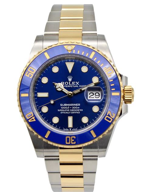 Rolex submariner with blue dial